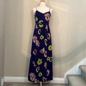 J. Crew Blue Floral Maxi Dress